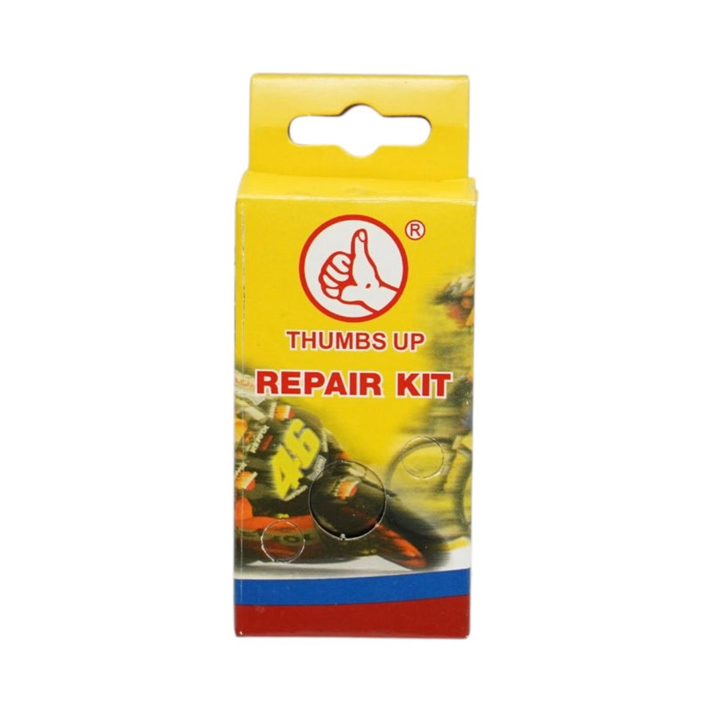 Set di 5 toppe vulcanizzanti per pneumatici e camere d'aria (24x35 mm, 25 mm, 32x50 mm) + carta abrasiva + 1 tubetto di adesivo (8 ml)