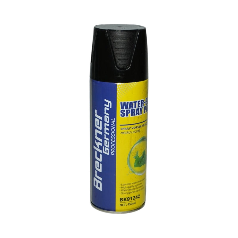 Vernice spray nera lucida a base d'acqua da 450 ml Breckner Germany