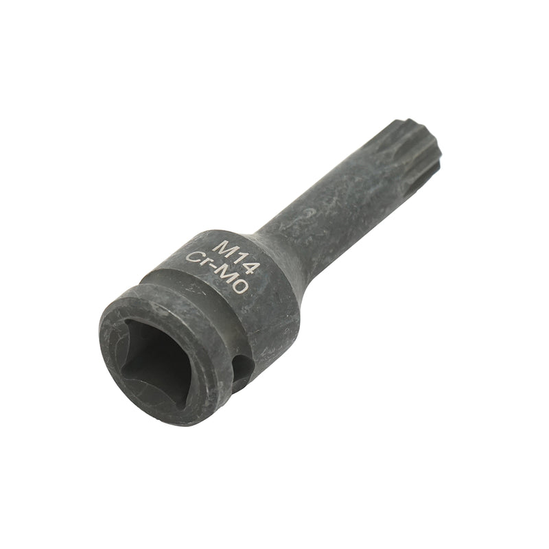 Chiave a bussola a percussione scanalata M14, 78 mm, 1/2 quadrato Cr-Mo