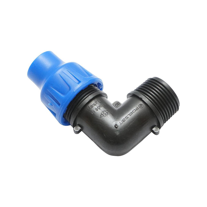 Gomito Compressione PN6-16mm X 3/4" per sistemi di irrigazione Raccordo/Giunto Maschio PN6-16mm X 3/4" Raccordo Compressione Manicotto Raccordo Compressione Tubo irrigazione