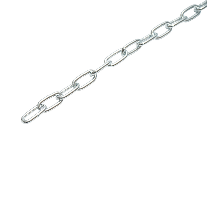 Catena elettrozincata 3,5x18x14 mm DIN5685A, rotolo da 60 m in fusto di plastica