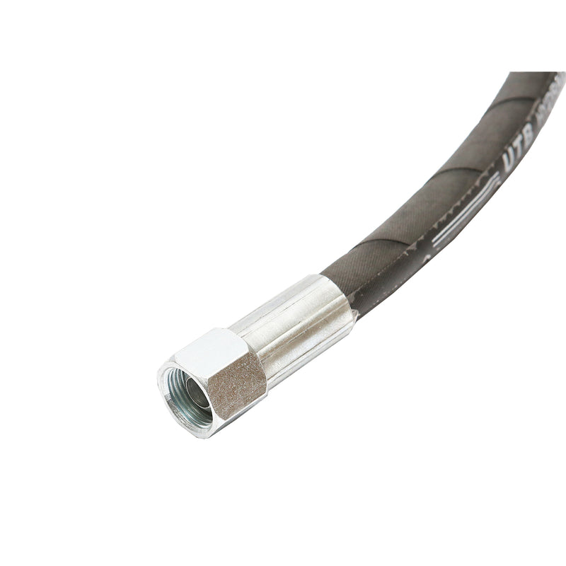 Tubo flessibile alta pressione 2SN DN10 raccordato con estremità fissate idraulicamente – L = 1000 mm (riduzione M20×20).