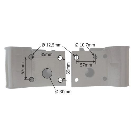 Kit molla a balestra per meccanismo idraulico (sinistro/destro) per Fendt (codice OEM 258861030049)