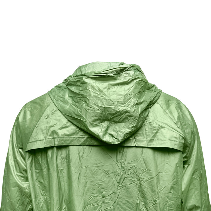 Mantella con cappuccio impermeabile taglia XXL in PVC, con 2 tasche, chiusura con bottoni a pressione, verde scuro Breckner Germany.