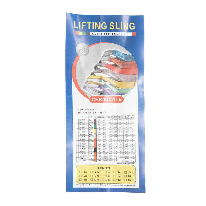 Cinghia di sollevamento 2T, 1m x 50mm