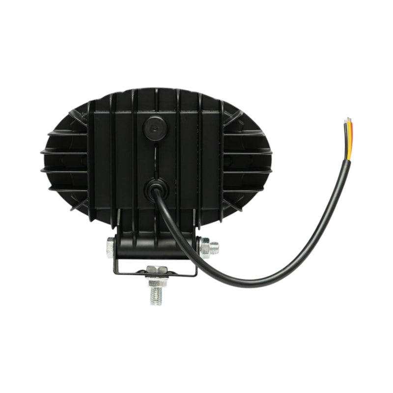 Faro da lavoro a LED ovale con DRL, 17 W, 9-36 V, 54 LED, bianco/giallo, corpo in alluminio, 141x106x38 mm, IP67 Breckner Germany