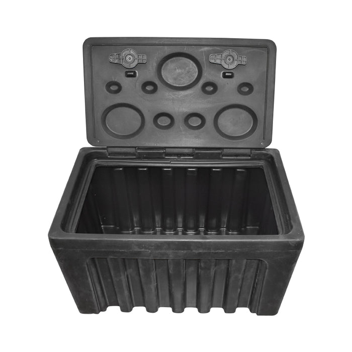 Cassetta per attrezzi senza supporto, in plastica nera 460x580x800 mm
