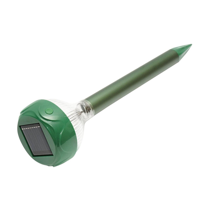 Repellente Solare Dissuasore Dispositivo Sonico per Talpe, Serpenti, Set da 2, 400-1000 Hz, 650-800 m², Batteria Ricaricabile 3,7 V, Pannello Solare 60×60 mm