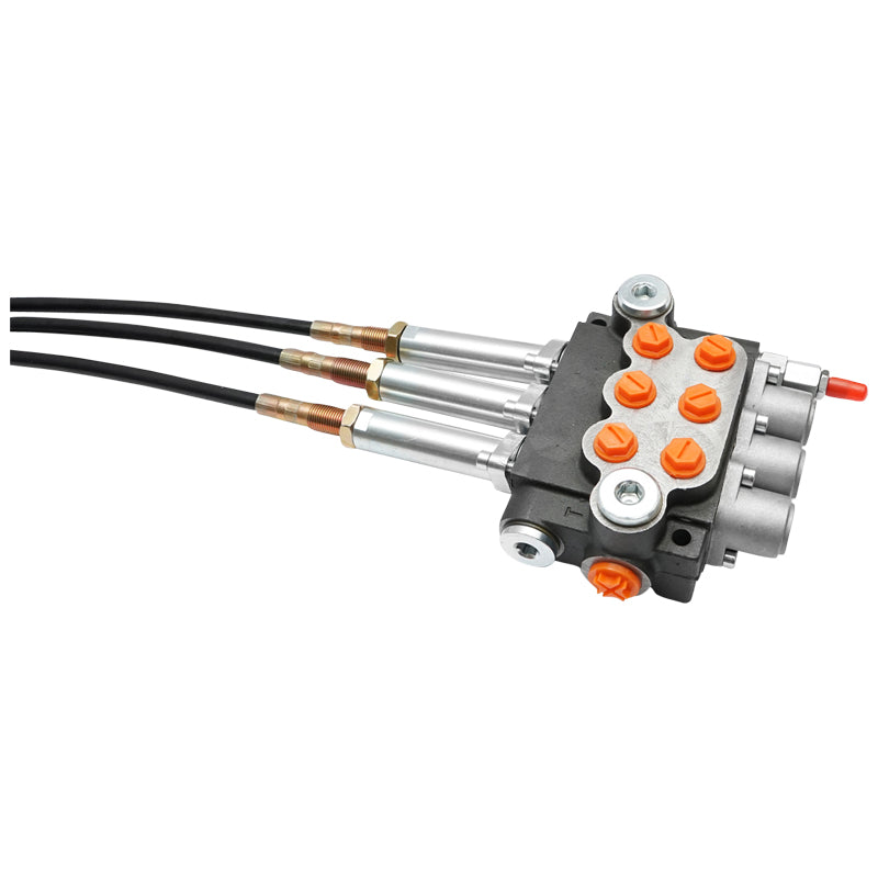Distributore idraulico a 3 leve, lunghezza cavo 2 m, pressione 250 bar, portata 40 L/min Breckner Germany