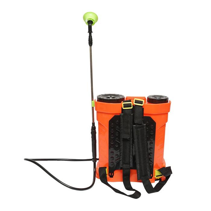 Pompa di spruzzatura, vermorel elettrico con serbatoio da 12L, batteria 12V, 4 ugelli intercambiabili THOR
