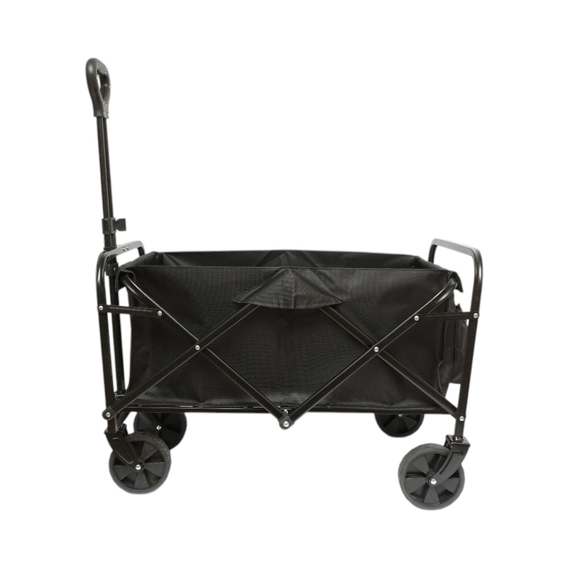 Carrello pieghevole per giardino e campeggio con ruote, manico estensibile, telaio in metallo e struttura in tessuto (70x48x47 cm) Breckner Germany