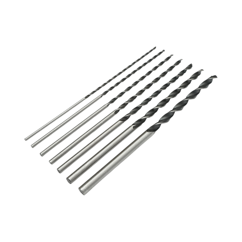 Set di 7 punte per legno, 4–12 mm, lunghezza 300 mm, con attacco cilindrico