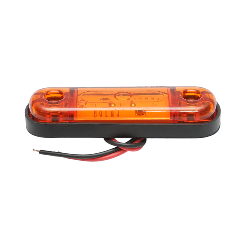 Luce di ingombro laterale a LED ovale, 12V-24V, ambra, 3 LED, 87x28x13,5 mm Breckner Germany