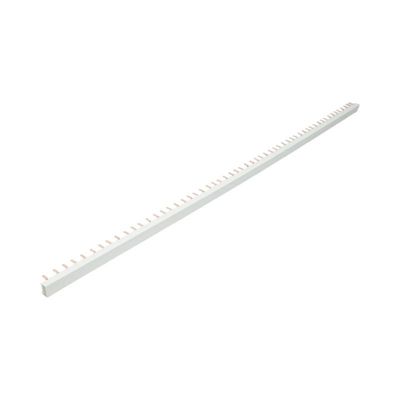 Barra di distribuzione trifase Longroad (tipo a pettine), 1 m, 4P, 63 A, 1,4x7 mm, per alimentazione interruttori.