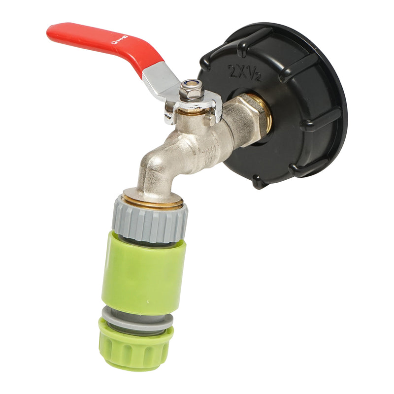 Valvola di scarico Autospeed da 1/2" per serbatoio IBC con filettatura interna da 60 mm