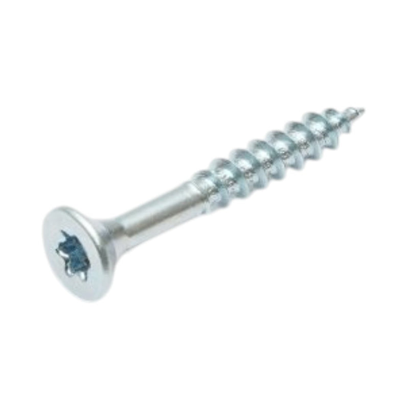 Vite autofilettante per legno 4x30 mm, testa svasata Torx TX20, acciaio zincato, 1000 pz/scatola