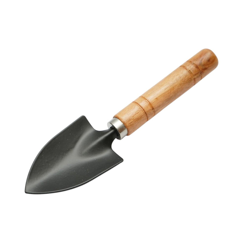 Set di 3 attrezzi da giardinaggio con paletta, trapiantatore, coltivatore e manici in legno. Breckner Germany