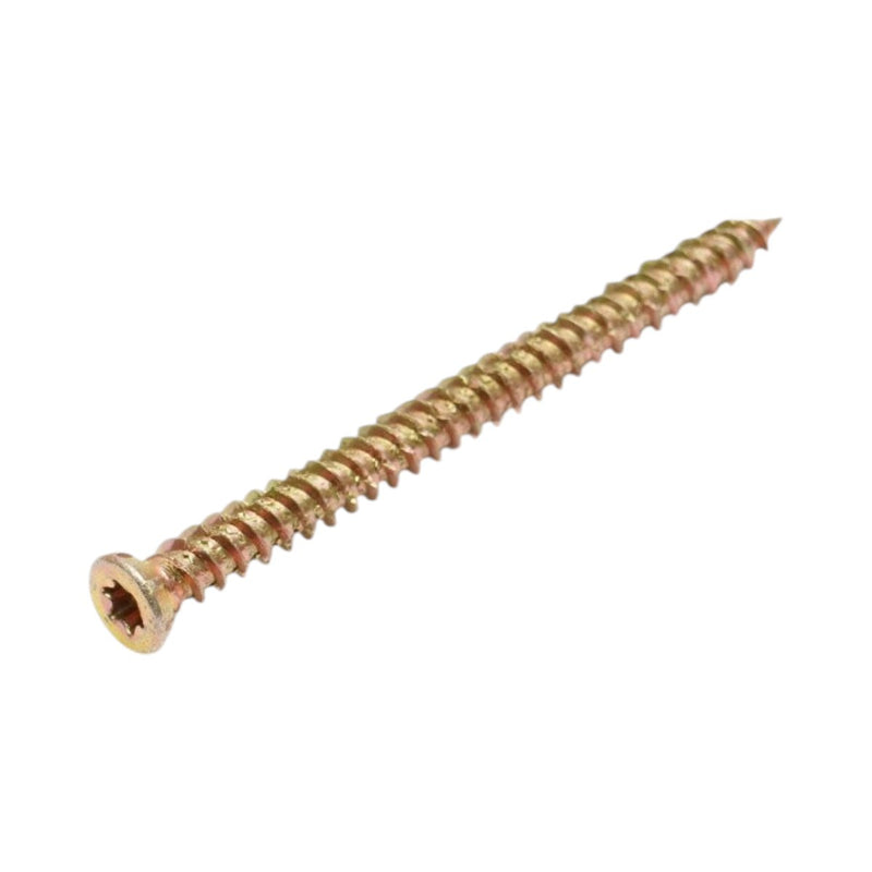 Vite per il fissaggio di serramenti 7,5x92 mm, impronta Torx TX30, acciaio zincato giallo, confezione da 100 pezzi