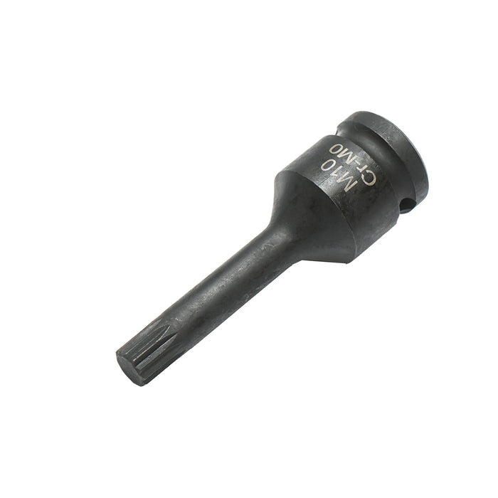Chiave a bussola a percussione scanalata M10, 78 mm, 1/2 quadrato Cr-Mo