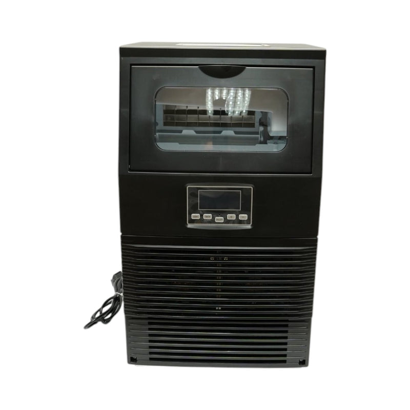 Macchina professionale per il ghiaccio, capacità di produzione 40 kg/24 ore, serbatoio dell'acqua da 3,5 L, collegamento diretto alla rete idrica, cestello di raccolta da 4 kg, funzione di autopulizia, display LCD.