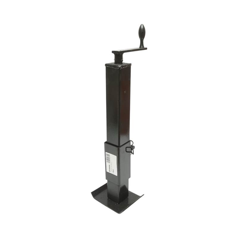 Piede di supporto regolabile per rimorchio con manovella (50 cm), montaggio laterale, tubo da 60 mm, carico massimo 6000 kg.