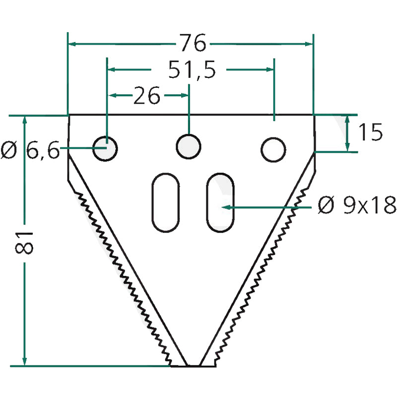 Lama per mietitrebbia Schumacher, 19 denti, 3 mm Breckner Germany