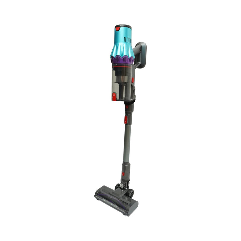 Aspirapolvere a scopa senza fili da 300 W, potenza di aspirazione di 35 kPa, batteria da 2000 mAh, contenitore della polvere da 800 ml, 3 modalità di aspirazione, touchscreen LED, motore brushless, spazzola con illuminazione LED.