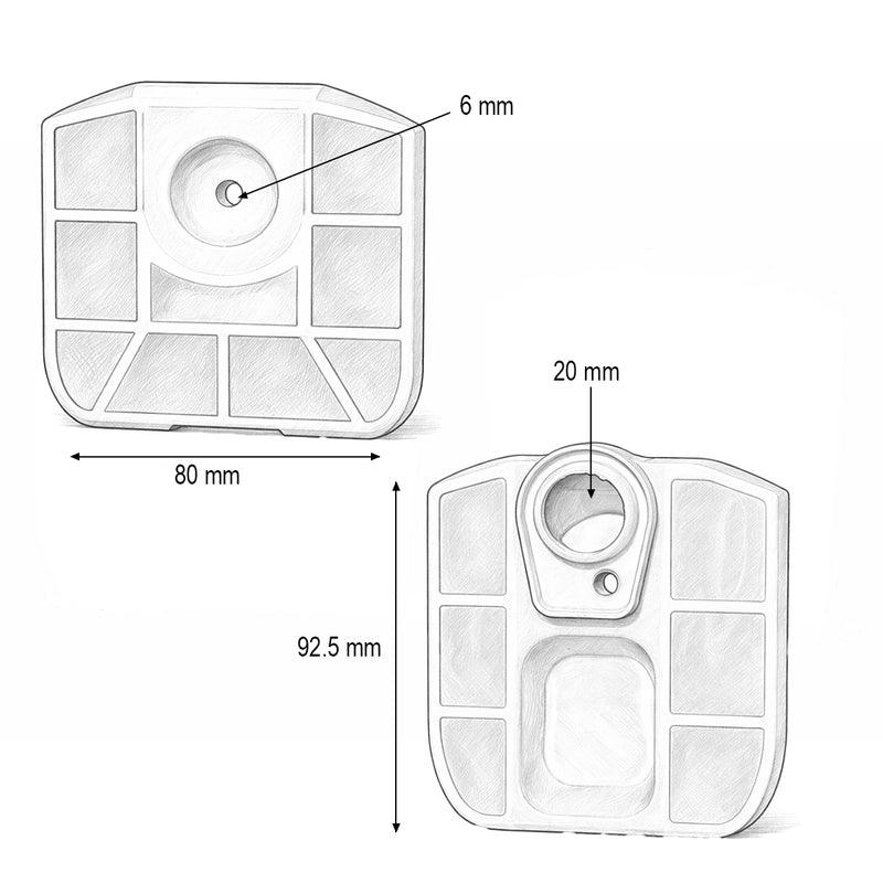 Filtro aria grande per motoseghe cinesi modelli 3800, 4100, 4500, 4600, 5200 (THOR)