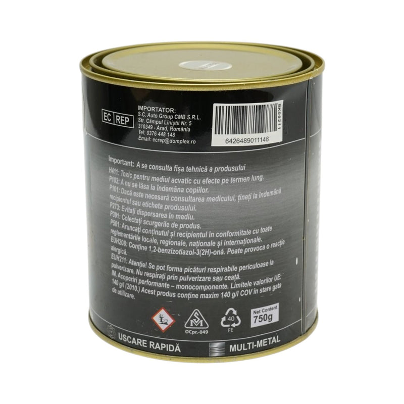 Smalto anticorrosivo 3 in 1 Boreal White a base d'acqua per metalli, 750 g (applicabile direttamente sulla ruggine) Breckner Germany
