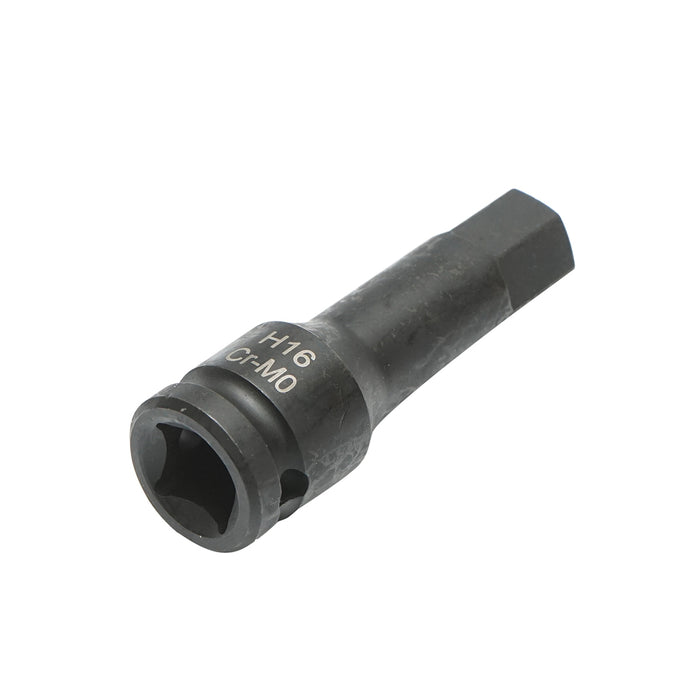 Chiave a bussola a impatto esagonale H16, 78 mm, quadrata 1/2 Cr-Mo