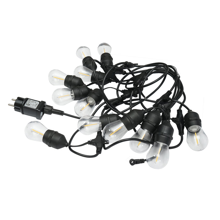 Sistema di illuminazione da esterno a LED 12 prese E27, cavo da 6 m, 220 V IP44
