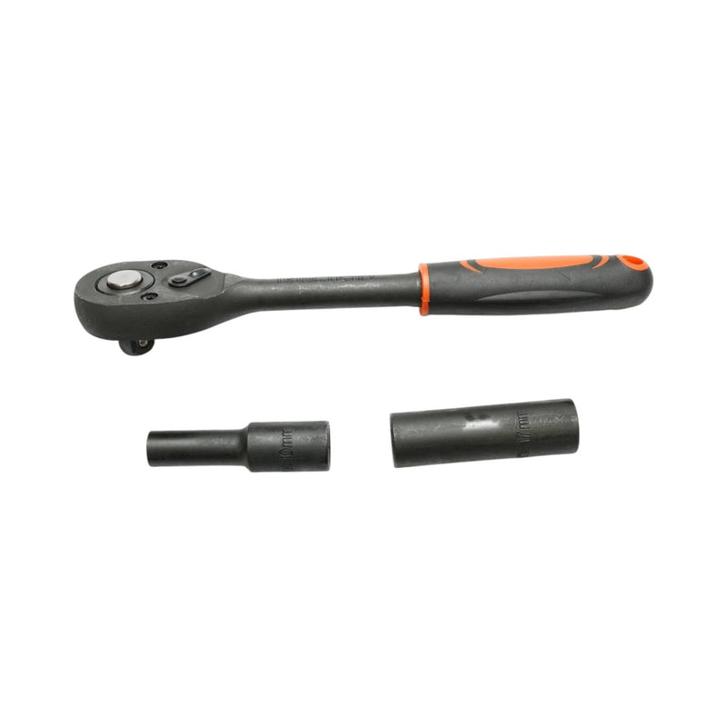 Set di 14 bussole lunghe (8–24 mm) con cricchetto da 1/2" (Cr-V) Breckner Germany