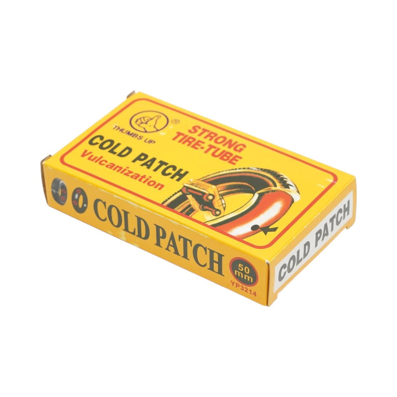 Set di 16 toppe di vulcanizzazione rotonde per pneumatici e camere d'aria (50 mm) + 1 tubetto di adesivo (20 ml)