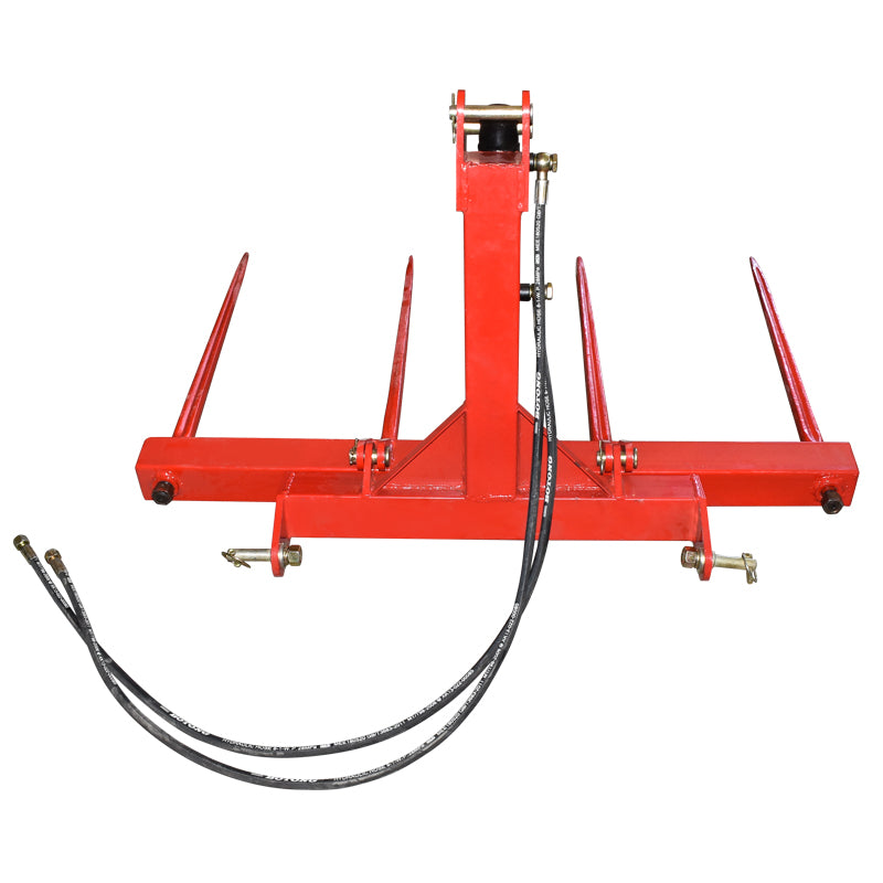 Forca posteriore idraulica per balle, 250 kg, con quattro denti da 800 mm
