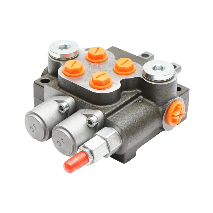 DISTRIBUTORE OLEODINAMICO con 2 leve, lunghezza cavo 2,5 m pressione 250 bar portata 40 l/min