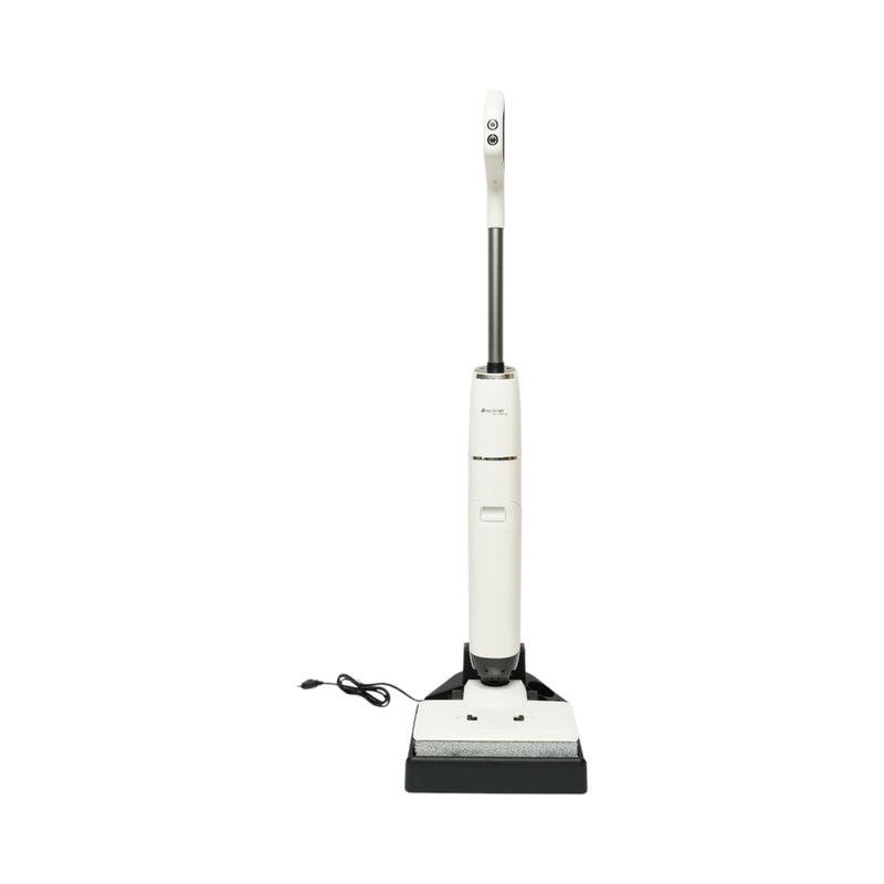 Aspirapolvere verticale senza fili con funzione lavapavimenti, 200 W, potenza di aspirazione 18.000 Pa, batteria da 5.000 mAh, serbatoi dell'acqua 2 × 600 ml, comando vocale, display digitale Breckner Germany
