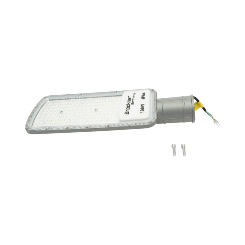 Lampione stradale LED da 100 W, 100-265 V, 6500 K, 11000 lm, montaggio su palo, 420x155x25 mm, IP66 Breckner Germany