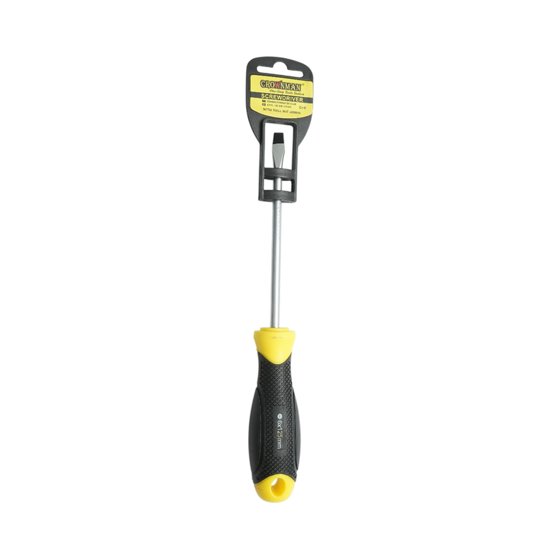 Cacciavite dritto Crownman 6x125mm con punta magnetica professionale Cr-V