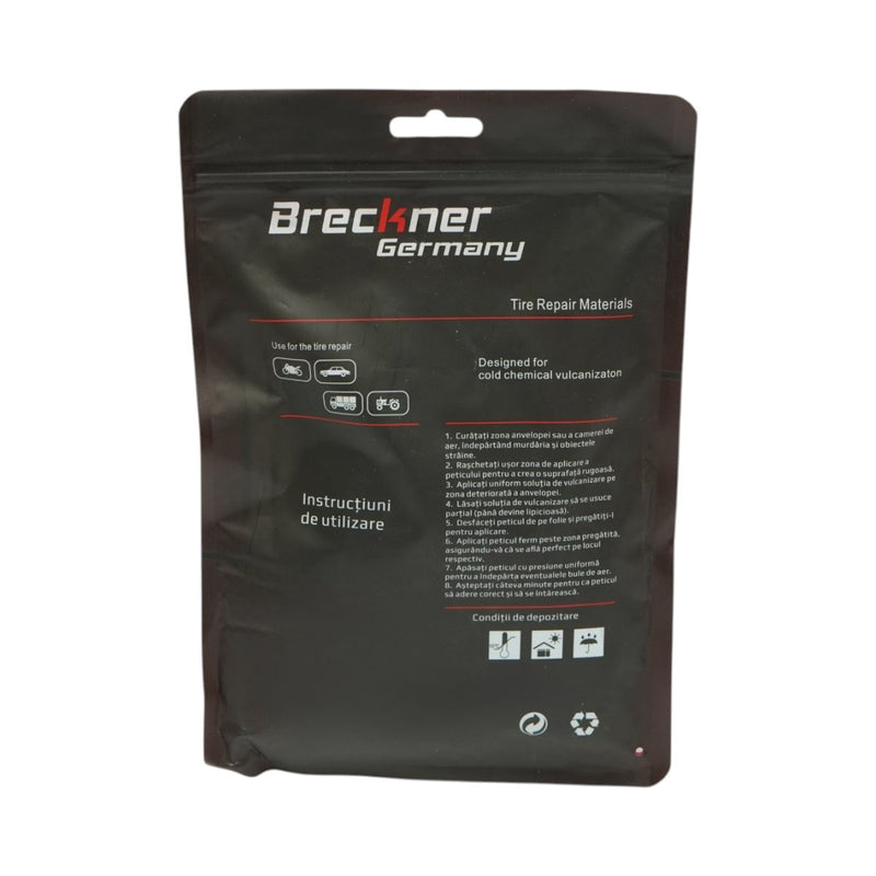 Toppe di vulcanizzazione quadrate UP8 (75x75 mm) per camere d'aria Breckner Germany