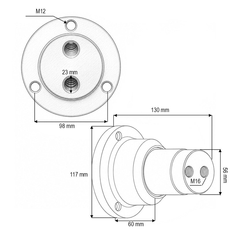 Mozzo per erpice a dischi Horsch, codici OEM 23246700N, 3418900, PN60044