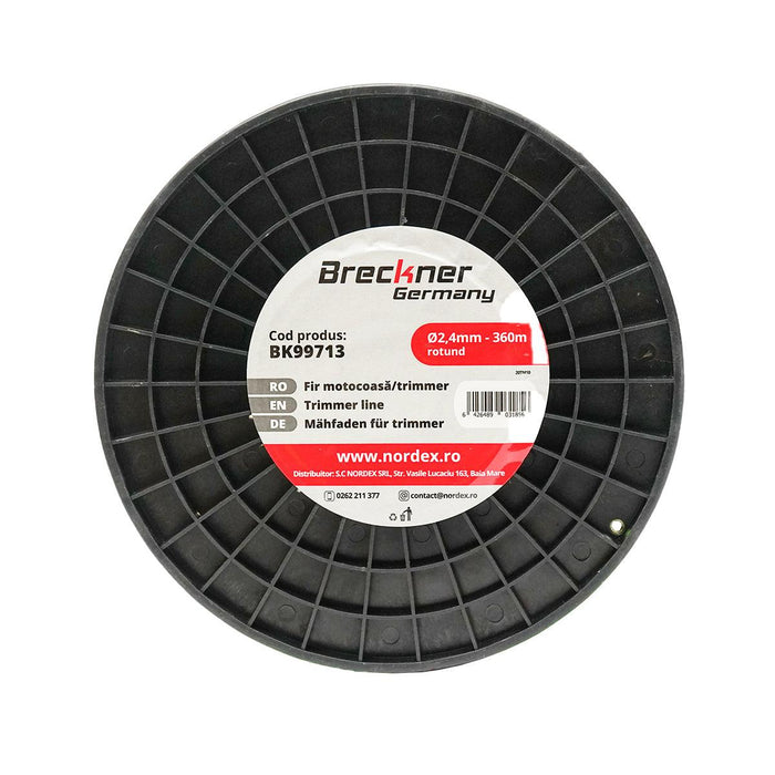 Filo per decespugliatore 2,4 mm x 360 mt, Filo tondo per decespugliatore Breckner Germany