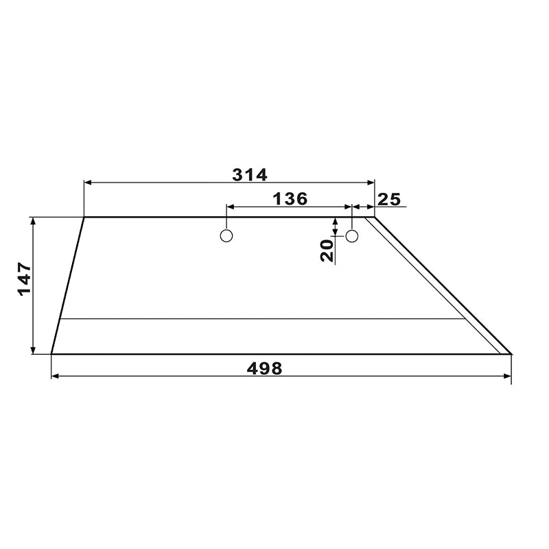 Vomere sinistro Lemken 18" rinforzato – codice OEM 3352131