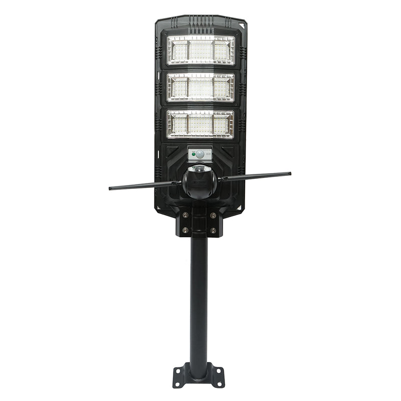Lampada solare LED 450W con telecamera di sorveglianza AI 4 MP, WIFI, SIM 4G, pannello solare 24W, batteria LifePo4 18Ah, rotazione 360°, visione notturna, rilevamento umano e applicazione V380 Pro