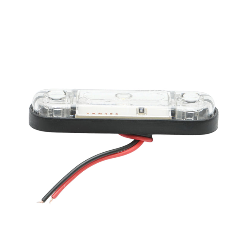 Luce di ingombro laterale a LED ovale, 12V-24V, bianca, 3 LED, 87x28x13,5 mm Breckner Germany