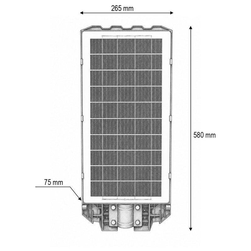 Lampione stradale solare a LED da 300 W con pannello solare da 20 W, batteria LiFePO4 da 15.000 mAh, sensore di movimento, telecomando e supporto per palo (IP65) Breckner Germany