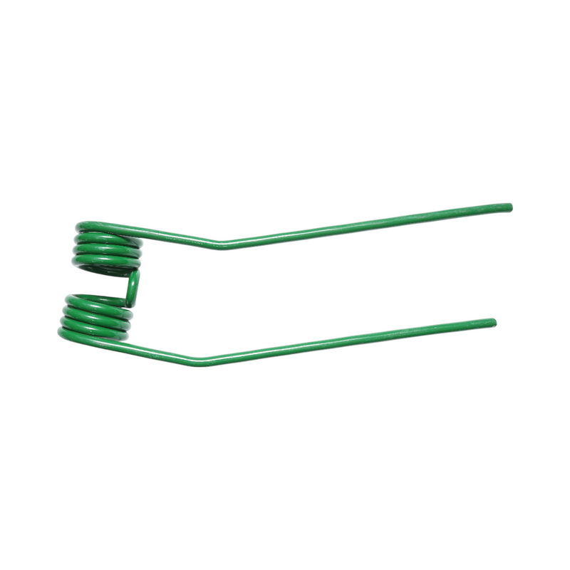 Dente elastico destro per rastrello raccoglifieno 105 × 370 × 9 mm, verde (Fella).
