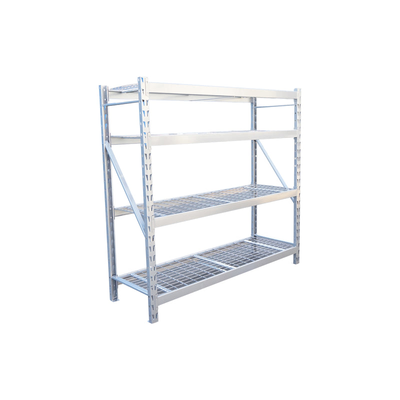 Scaffale metallico a 4 ripiani 1960x610x1830 mm per carichi pesanti