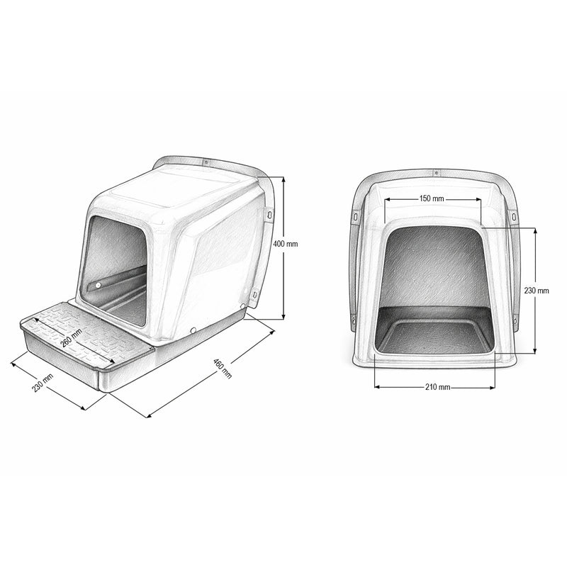 Nido in plastica per galline ovaiole 460x230x400 mm