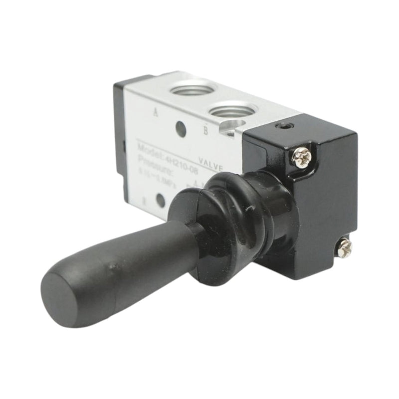 Elettrovalvola pneumatica con leva, 3 circuiti, 1/4", modello 4H210-08