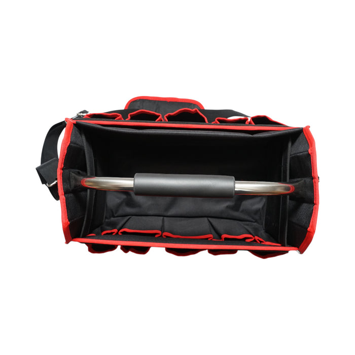 Borsa per attrezzi aperta con 15 tasche, manico in acciaio inossidabile 420x210x290mm